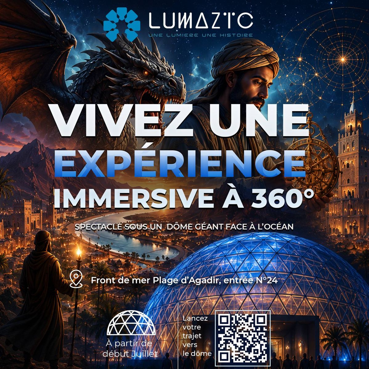 Expérience immersive dans le dôme – Agadir