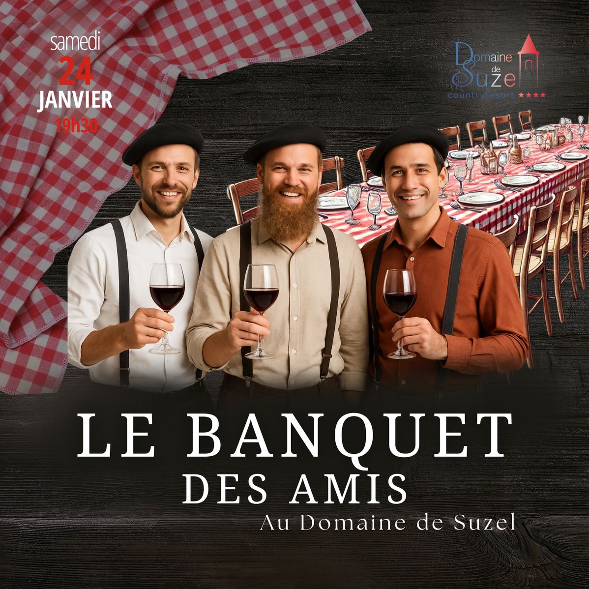 BANQUET ET FESTIN CAMPAGNARD AU DOMAINE DE SUZEL 24 JANVIER 2026