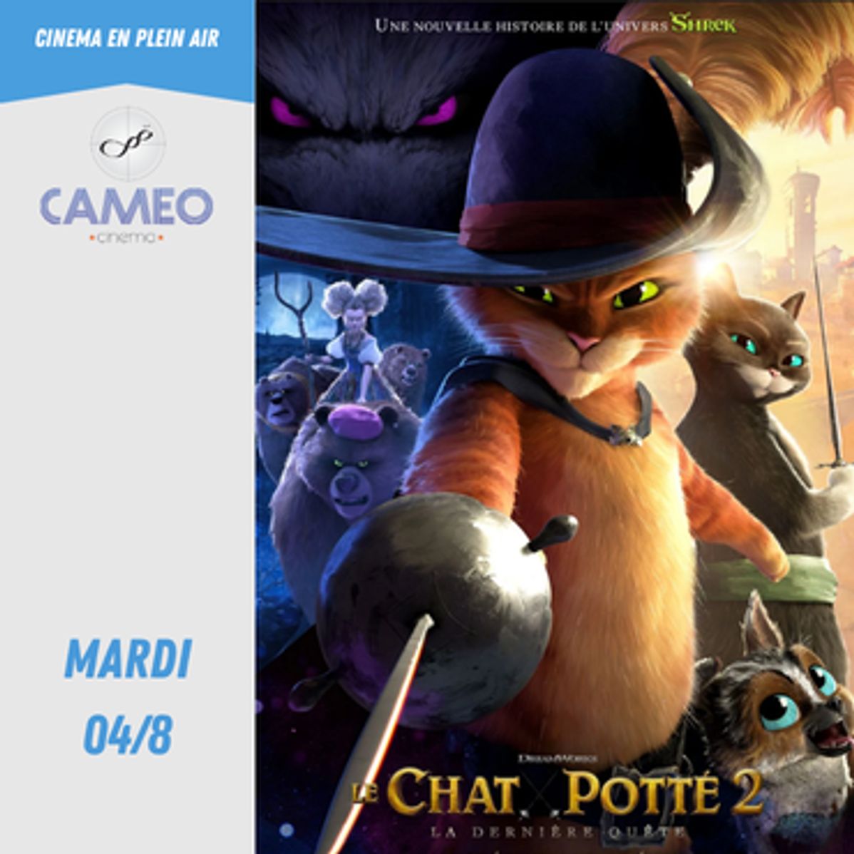 Le Chat Potté 2 : La dernière quête (VF) - Mardi 04 Août 2026