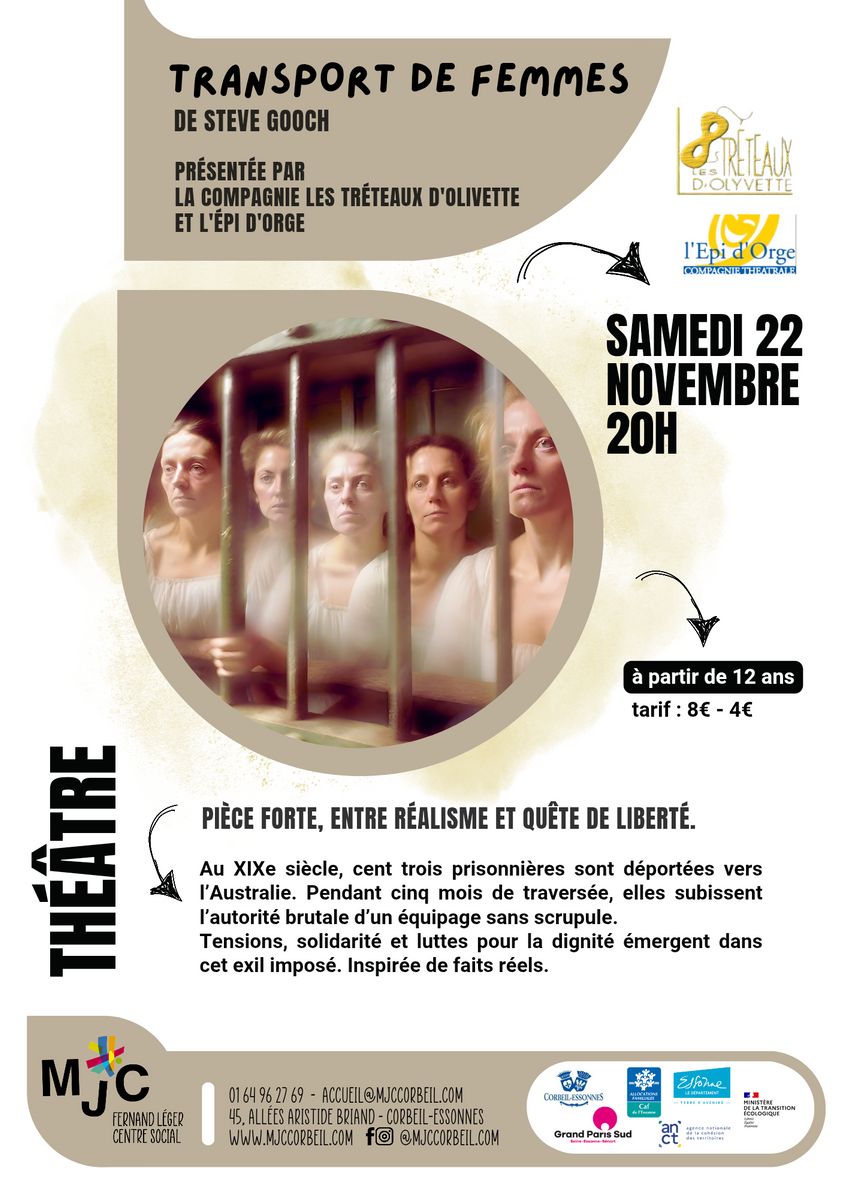 TRANSPORT DE FEMMES de Steve Gooch - Par : La Compagnie Les Tréteaux d'Olivette et L'Épi d'Orge