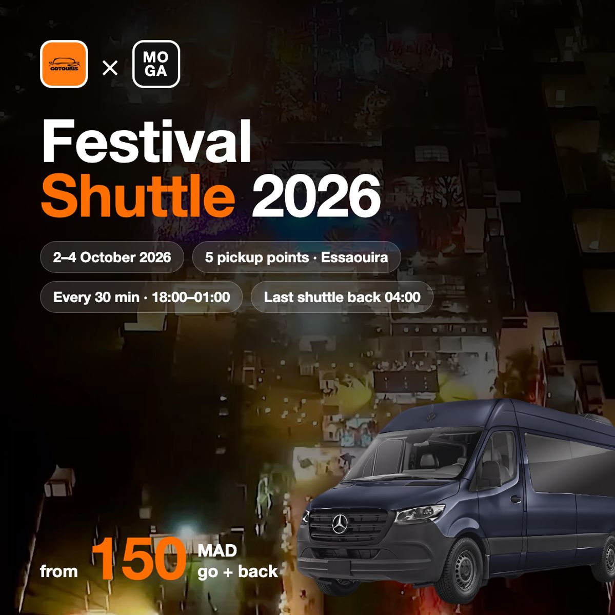 Gotouris x Moga Festival Shuttle