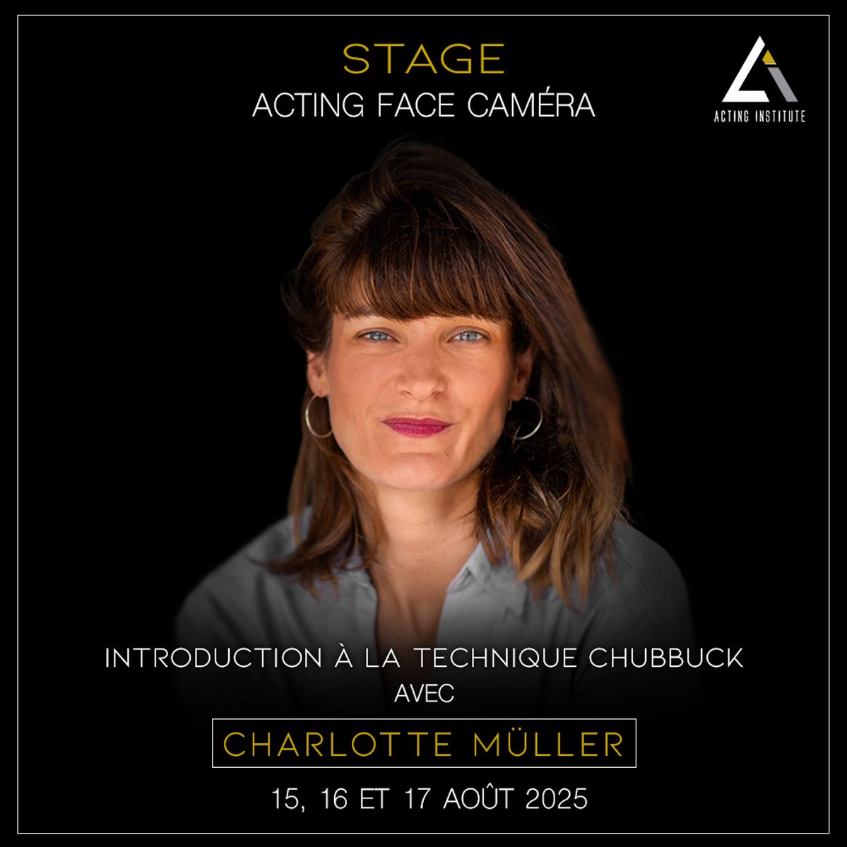 Stage d'Acting - Jeu face caméra avec Charlotte Müller