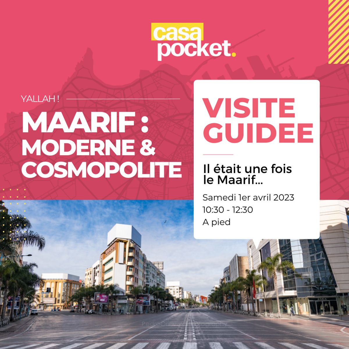 Visite guidée du quartier de Maarif (à pied)