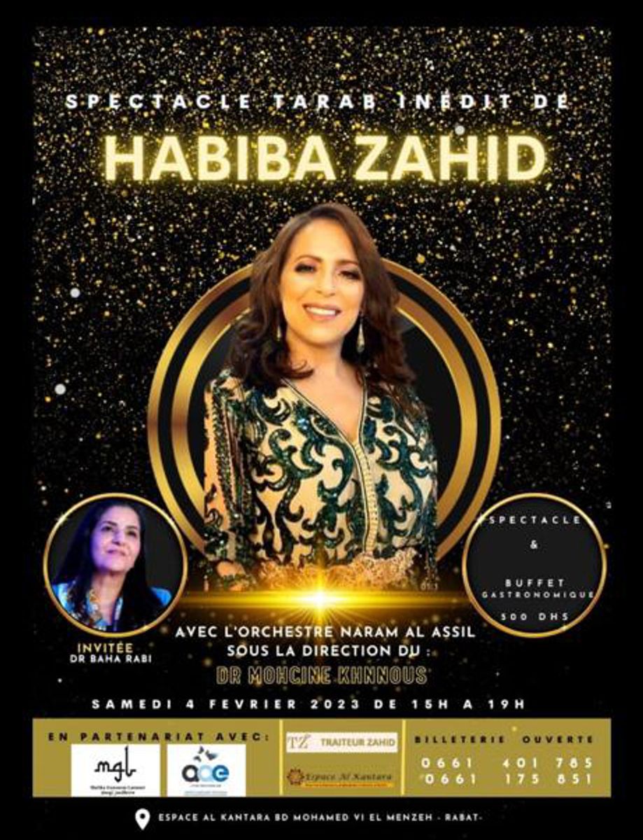 Spectacle tarab avec la Diva Habiba Zahid