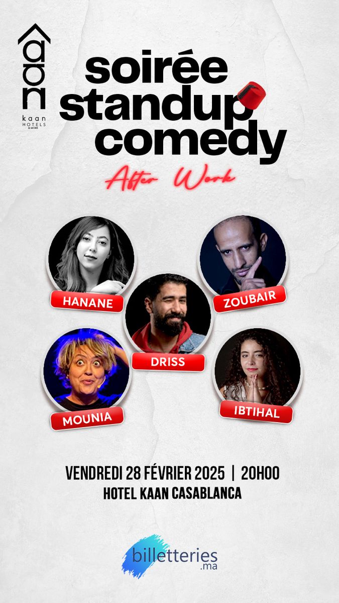 Soirée standup comedy after work