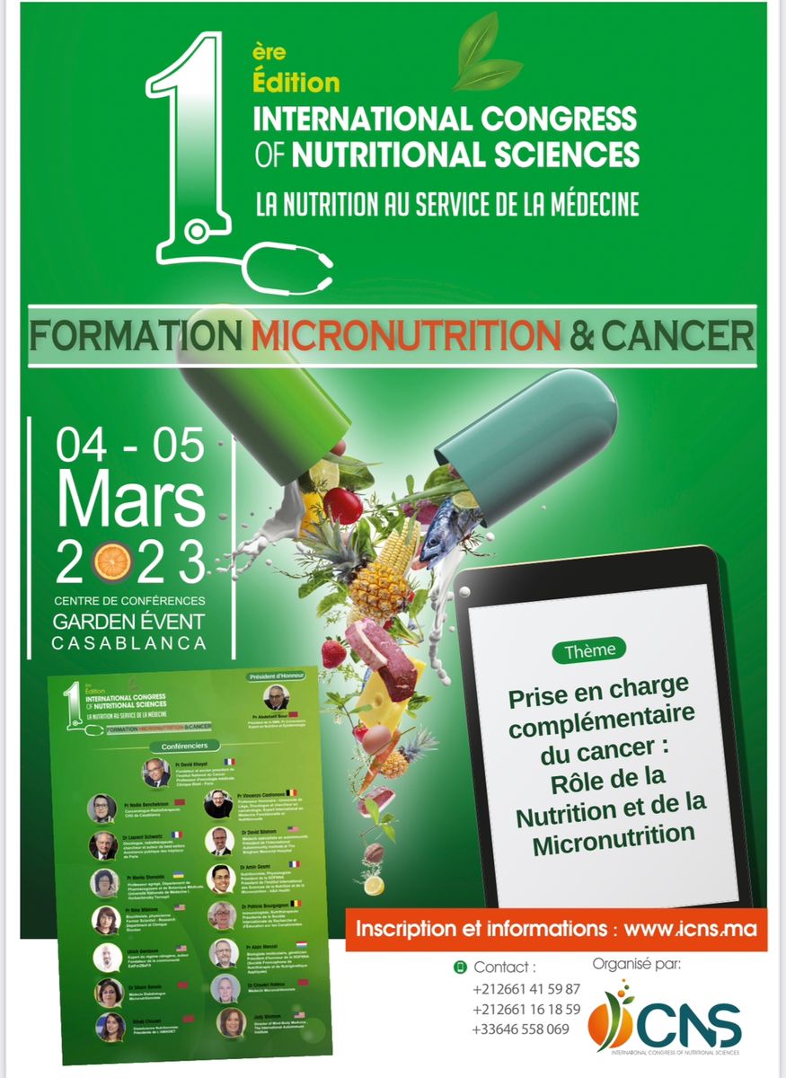 ICNS : FORMATION CERTIFIANTE MICRO NUTRITION ET CANCER