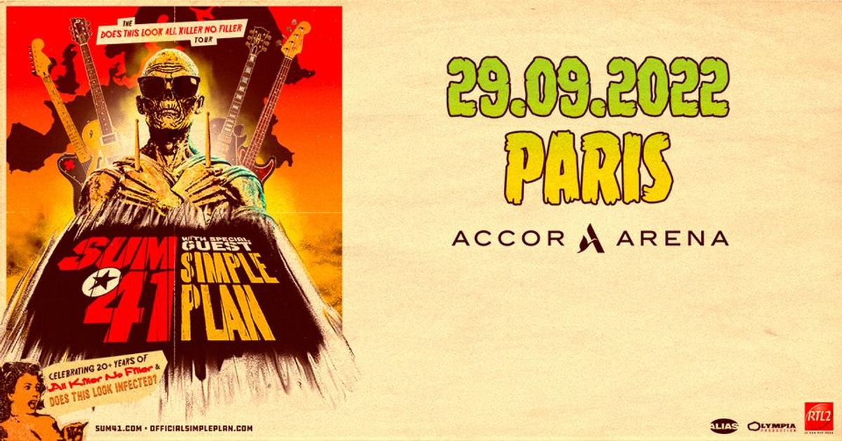 SUM 41 + SIMPLE PLAN • Accor Arena Paris • 29 septembre 2022