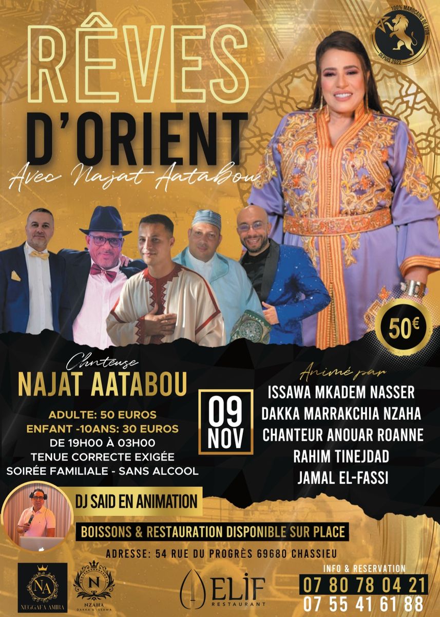 Rêves d’Orient avec najat aatabou