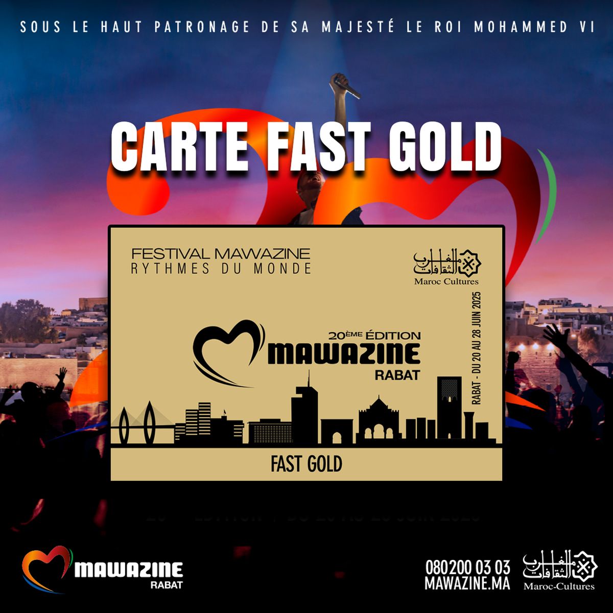 Cartes Mawazine 2025 ⚡ -30% ⚡