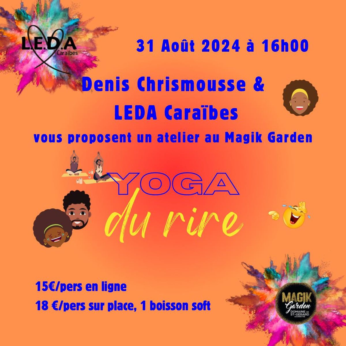 Atelier Yoga du Rire au Magik Garden