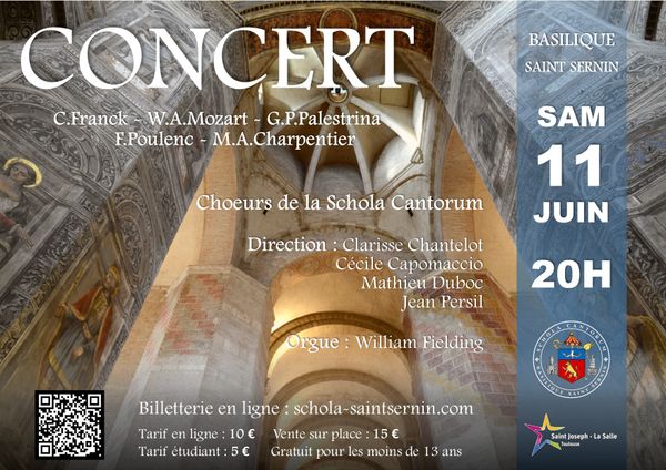 Concert de fin d'année de la Schola Cantorum de la Basilique Saint-Sernin